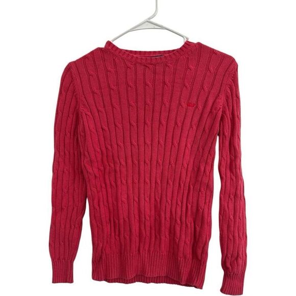 Vineyard Vines Pink Chunky Knit Sweater Size S Grandpacore Grandmacore Preppy - Picture 1 of 10